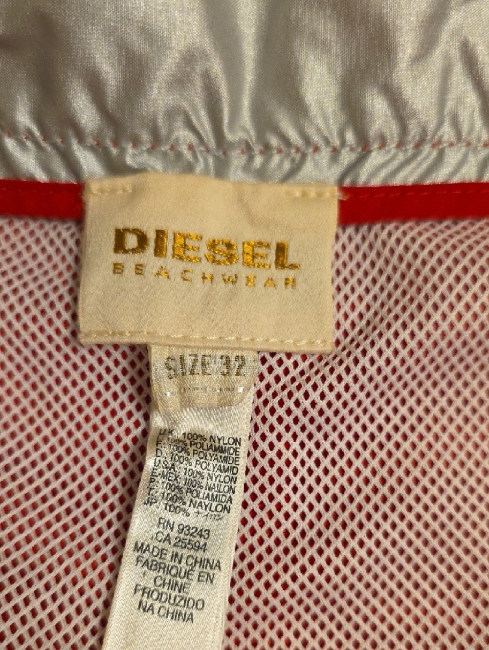 Diesel Red Men's Swim Trunks - Picture 2 of 12